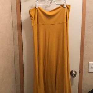 Mustard LuLaRoe maxi skirt